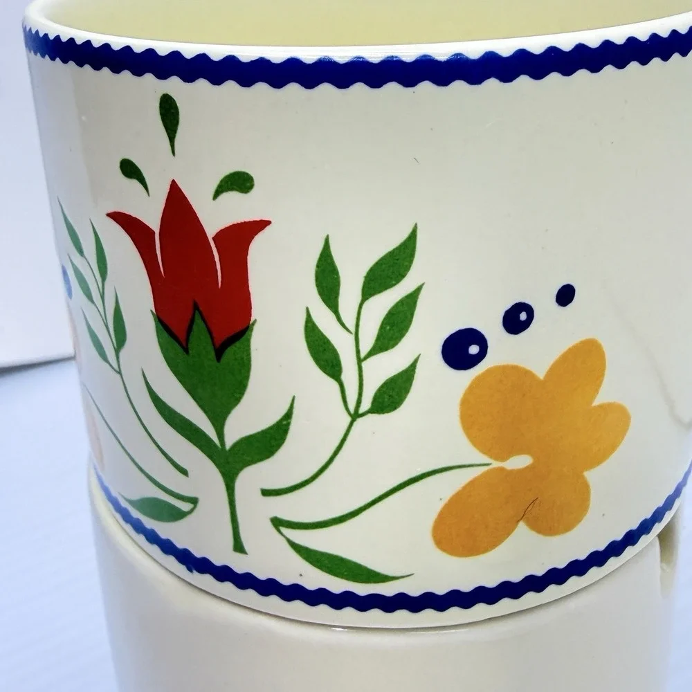 Vintage Folk Art Potpourri Fragrance Warmer Hand Painted Ceramic Tea Light